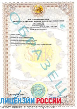 Образец сертификата соответствия (приложение) Бронницы Сертификат ISO 14001